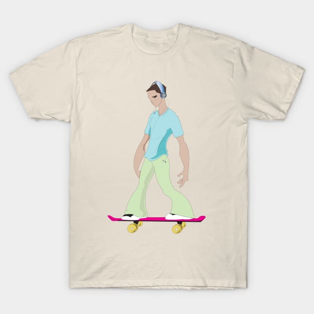 Skateboarder Kid T-Shirt by Android Buck